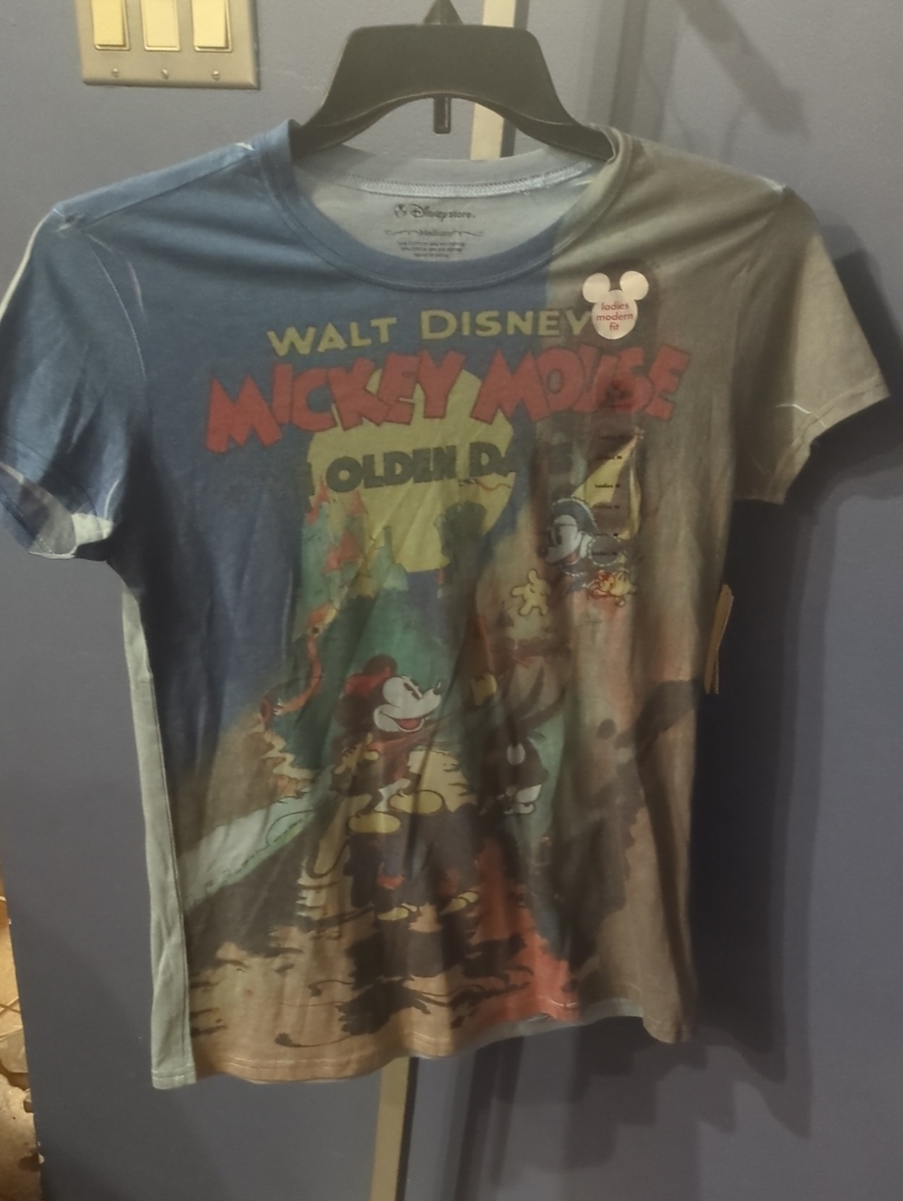 Walt Disney Store Mickey Mouse Olden Daya Graphic Tee New
